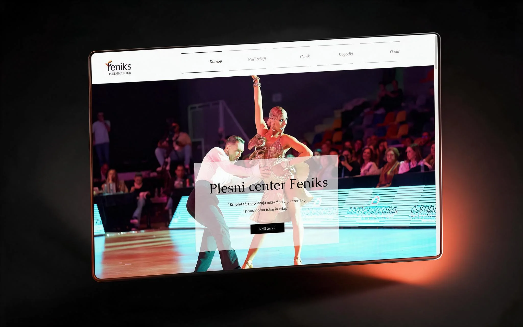 Plesni center Feniks, Website-Entwicklung