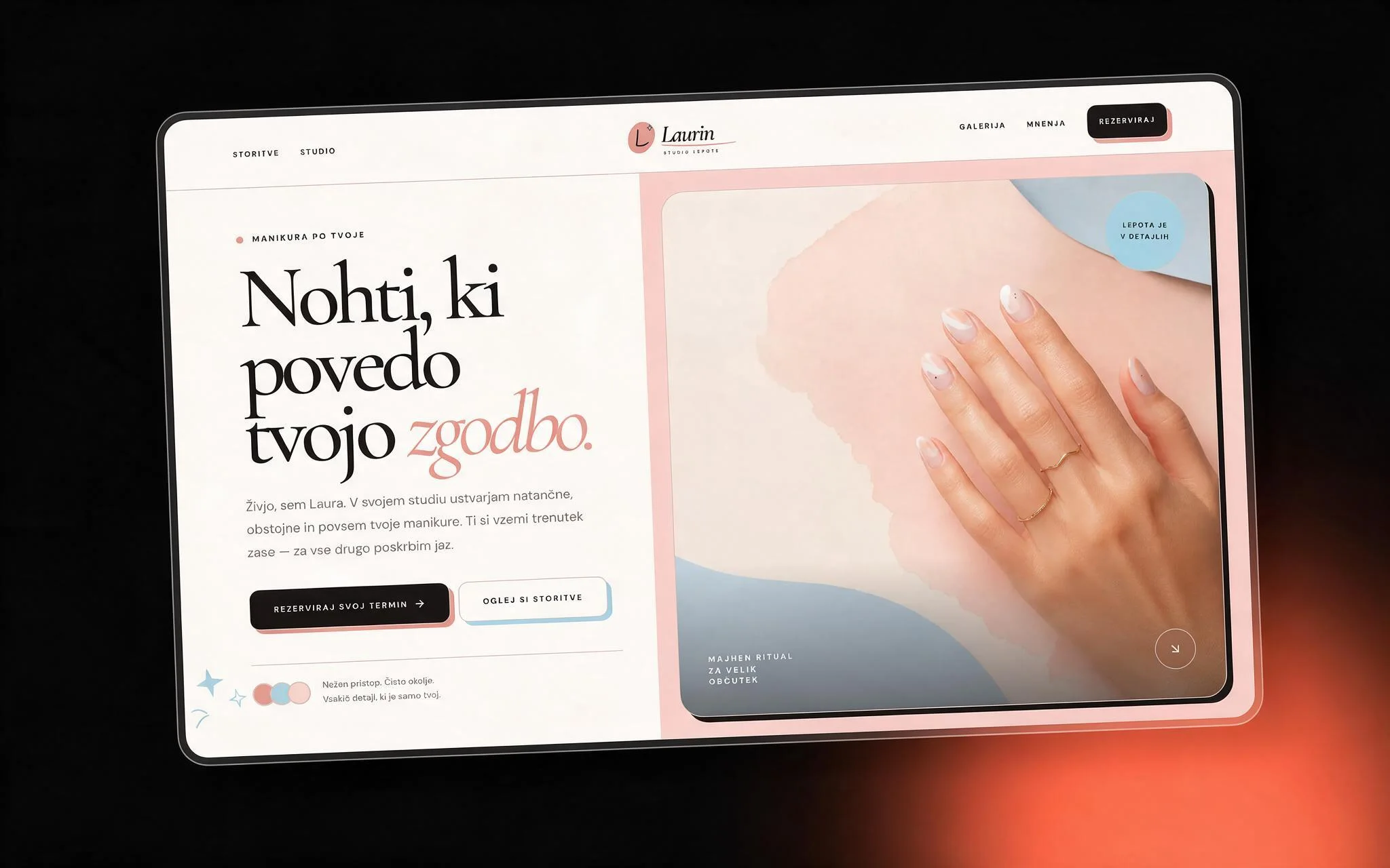 Laurin Studio Lepote, Website-Entwicklung
