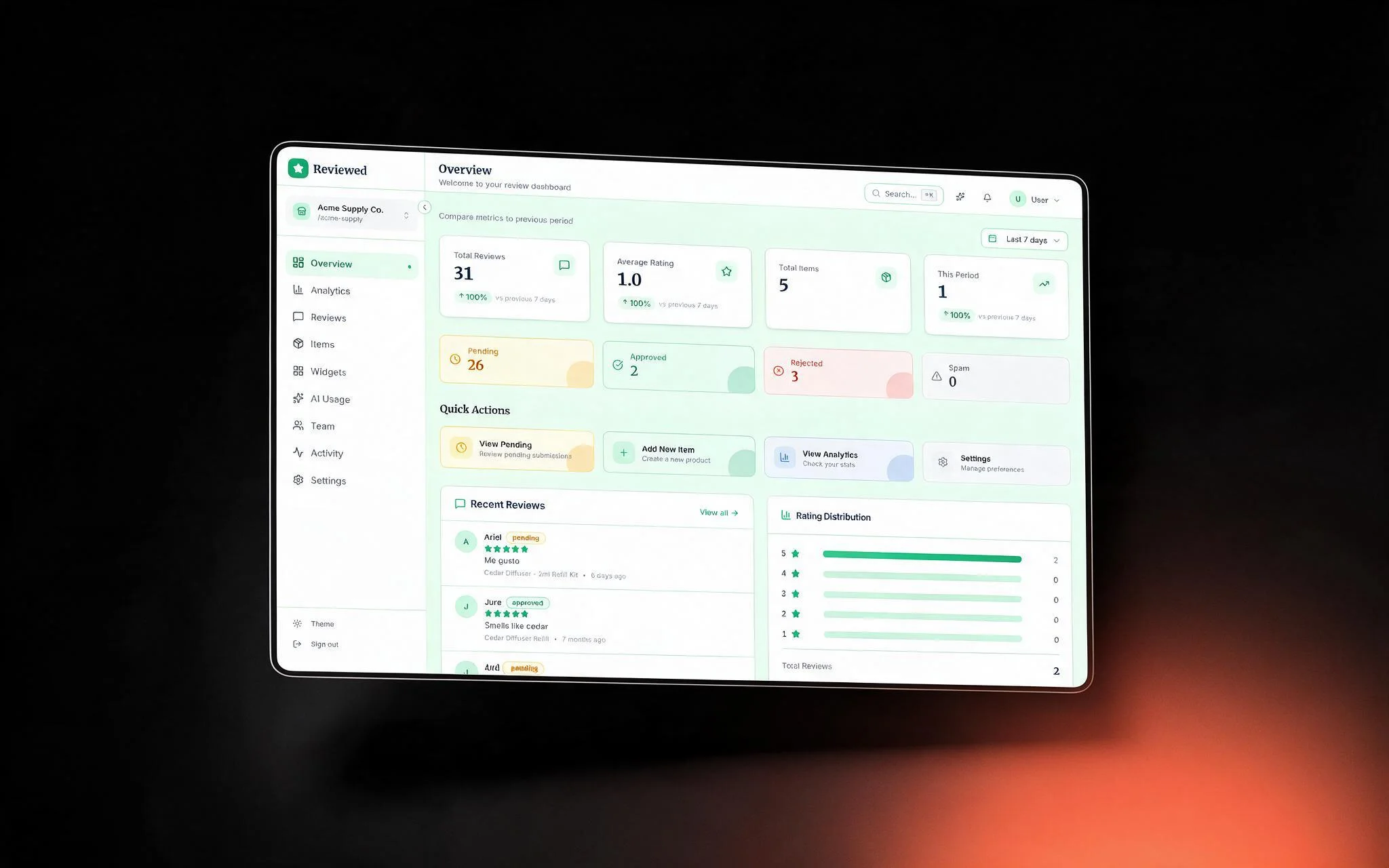 Reviewed, Web-App-Entwicklung